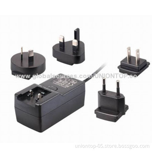12V 1.25A 15W Interchangeable AC/DC Power Adapter